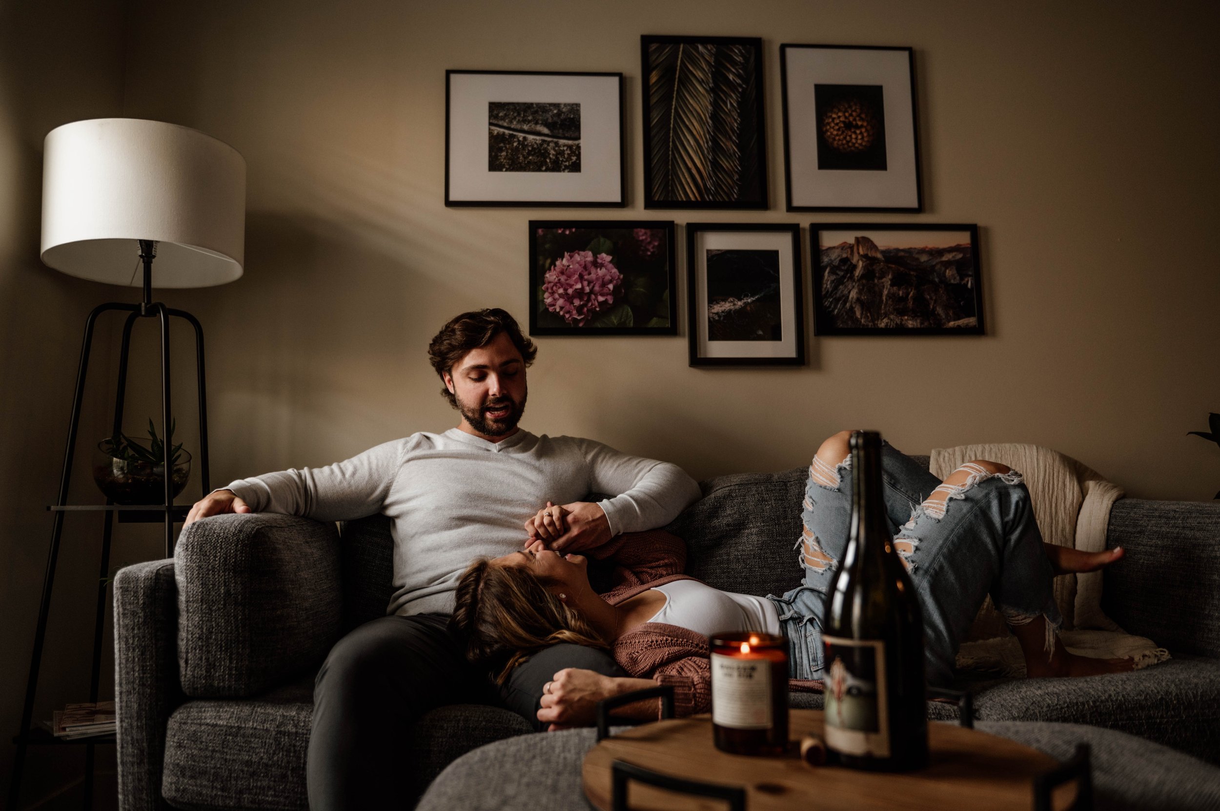 EMILY + LAIRD // AN AT HOME ENGAGEMENT SESSION